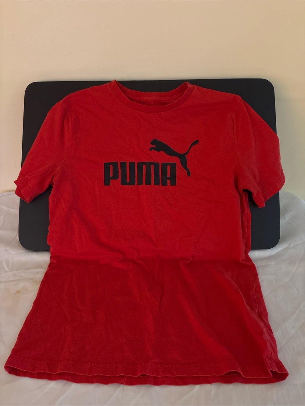 Puma Red Short-Sleeve Logo Tee for Kids